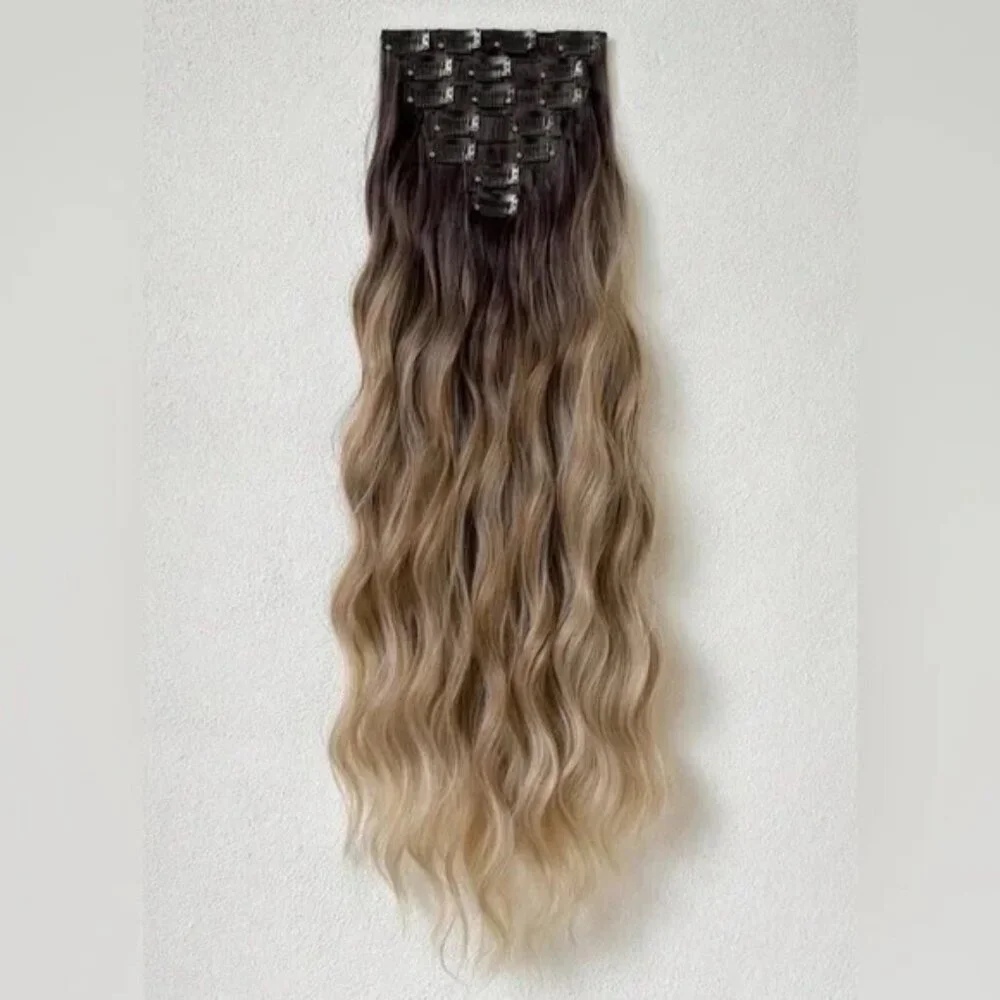 Ash Medium Blonde Clip in Hair Extensions